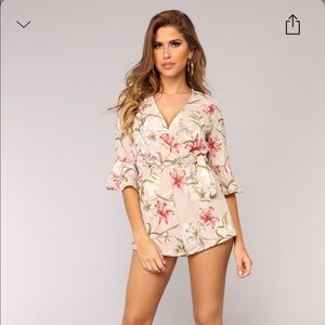 Ivory tropical romper